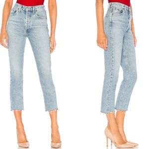 Agolde Riley Hi Rise Straight Crop Zephyr 29 NEW